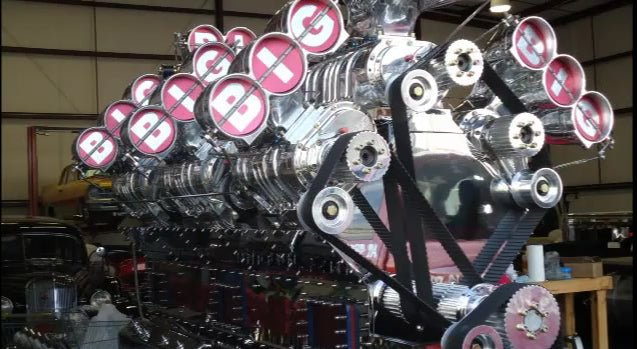 Michael Harrah’s largest semi truck engine as featured in Hot Rod Magazine