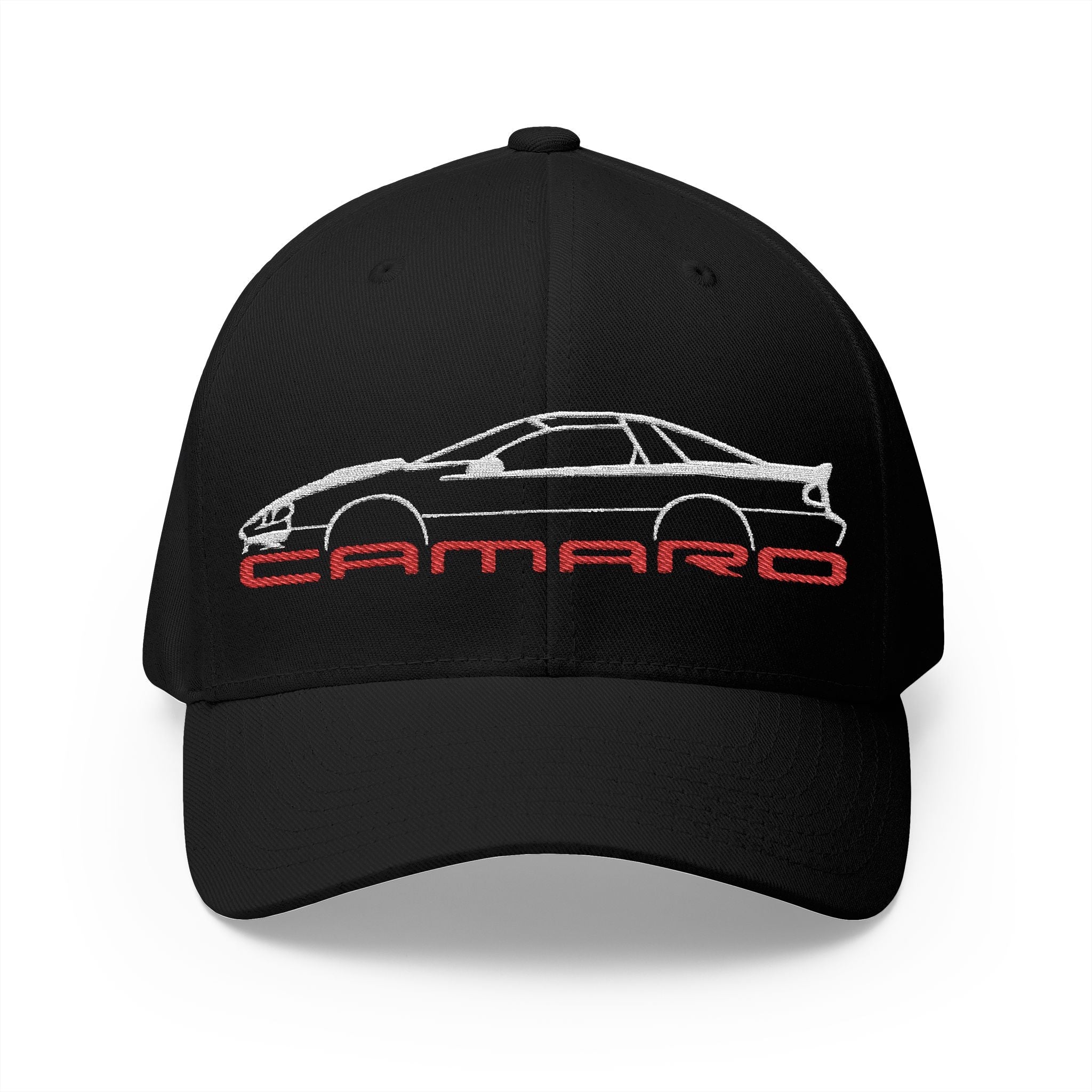 4th Gen Camaro Silhouette Closed - Back Structured Cap (Embroidery) - Camaro 4th Gen hat - Wicked Metal