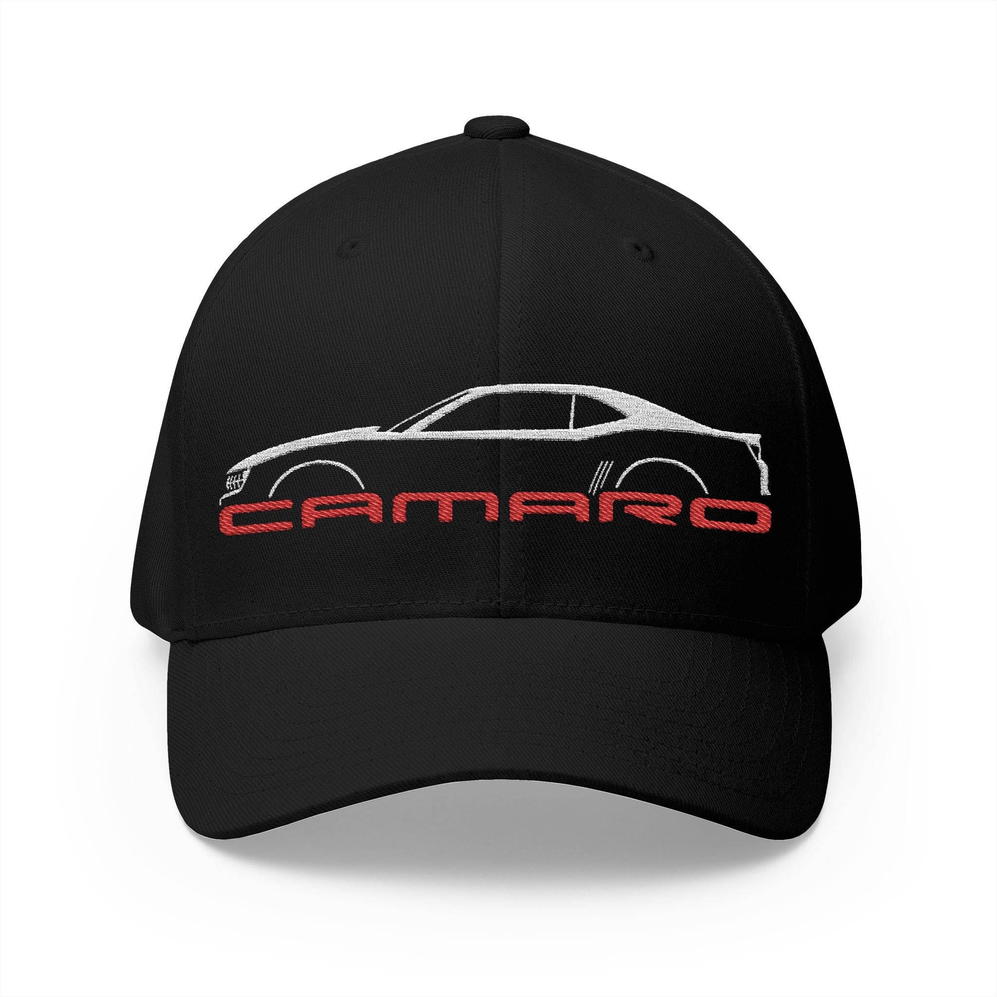 5th Gen Camaro Silhouette Closed - Back Structured Cap (Embroidery) - Camaro 5th Gen hat (Copy) - Wicked Metal
