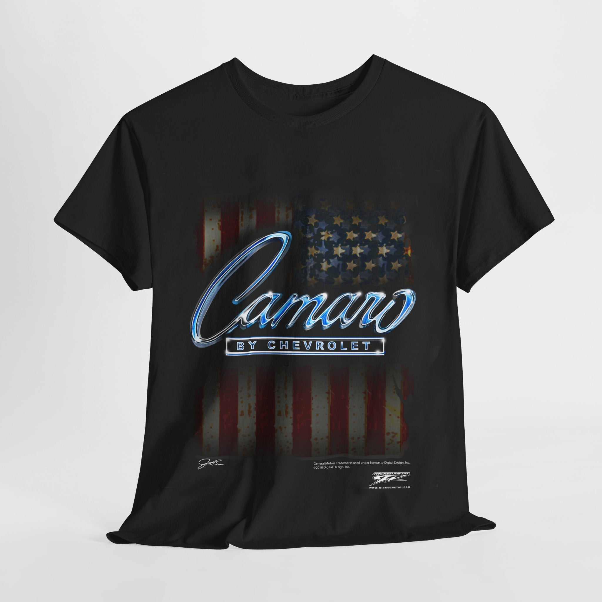 Camaro Flag logo - Camaro Flag t shirt - Wicked Metal