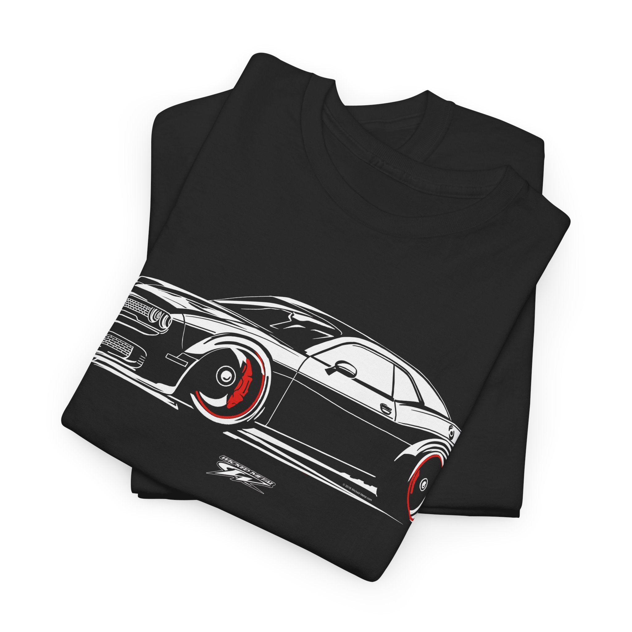 Dodge Challenger Stylized - Muscle Car T-Shirt - Challenger t - Shirt - Wicked Metal