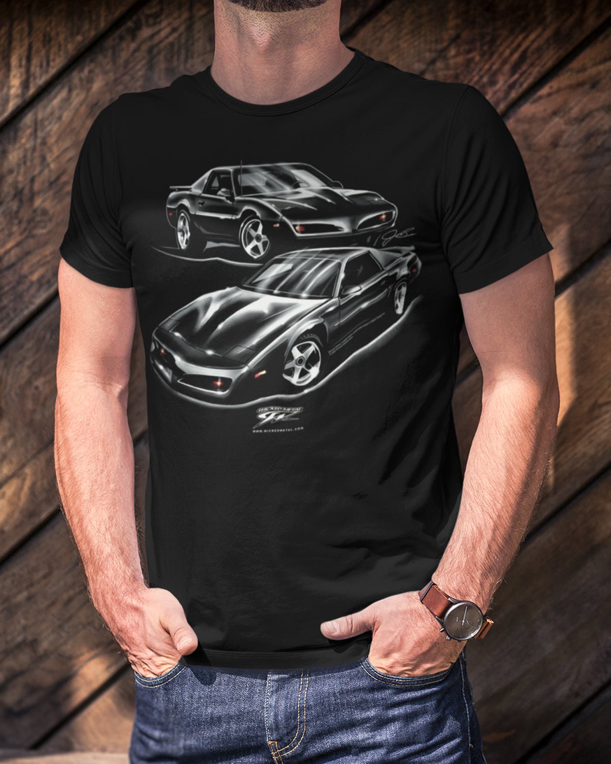 Firehawk Stylized - 4th Gen Trans Am Muscle Car Shirt - Wicked Metal