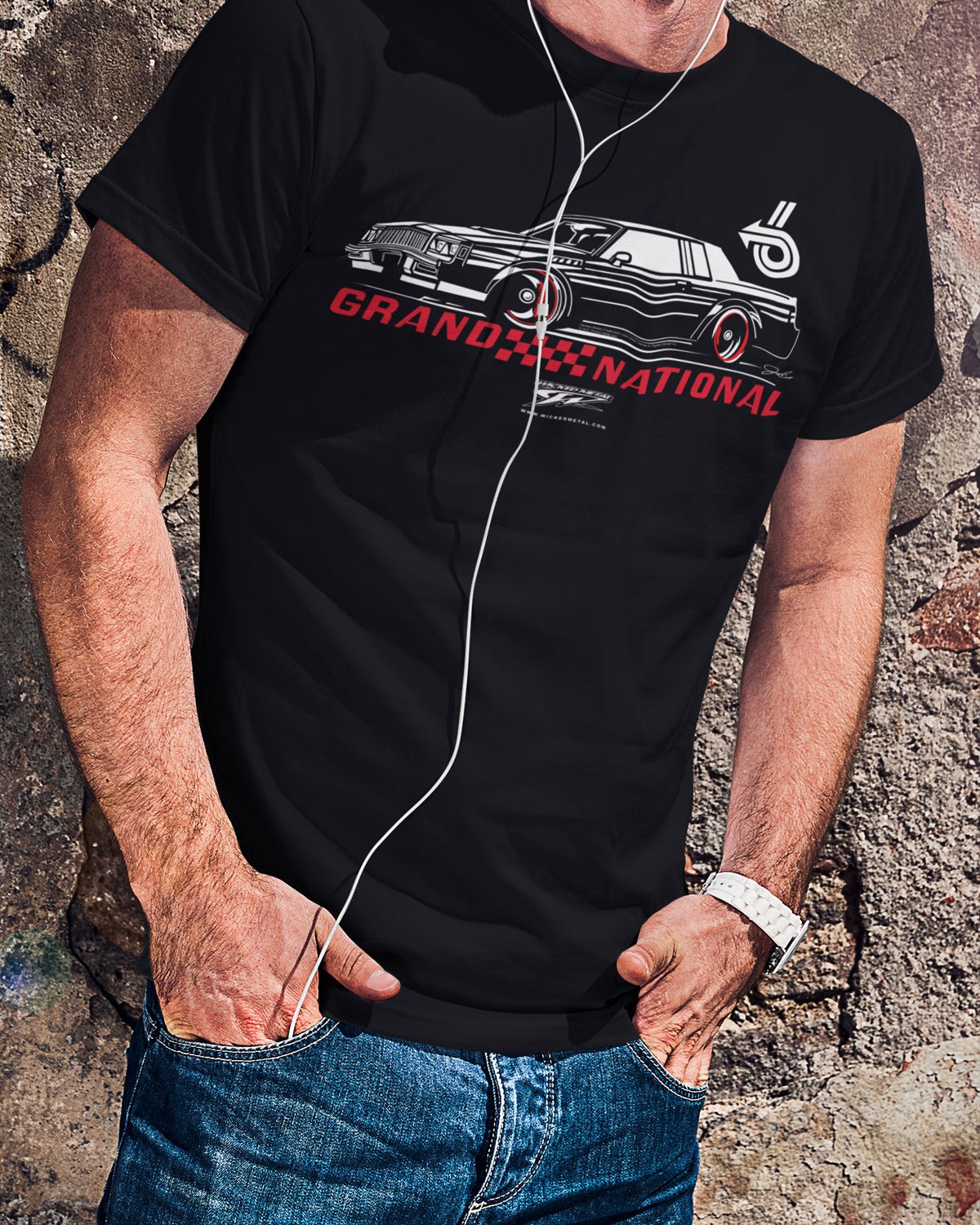 Grand National Stylized Shirt - Muscle Car T-Shirt - 1987 Grand National - Wicked Metal