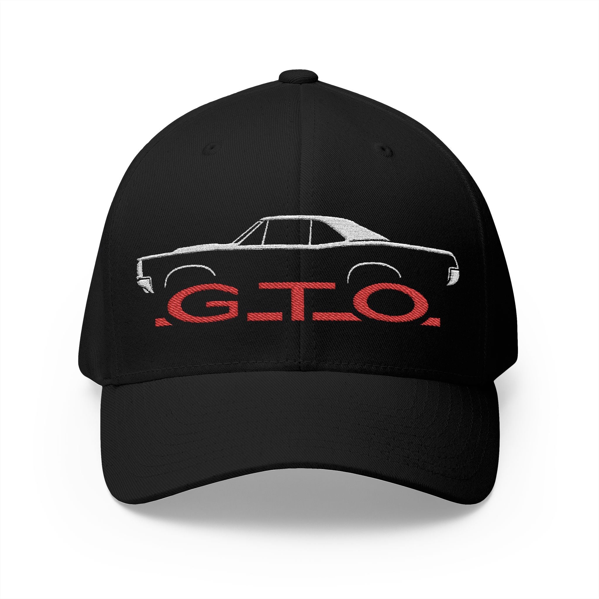 GTO Silhouette Closed - Back Structured Cap (Embroidery) - Pontiac GTO hat - Wicked Metal