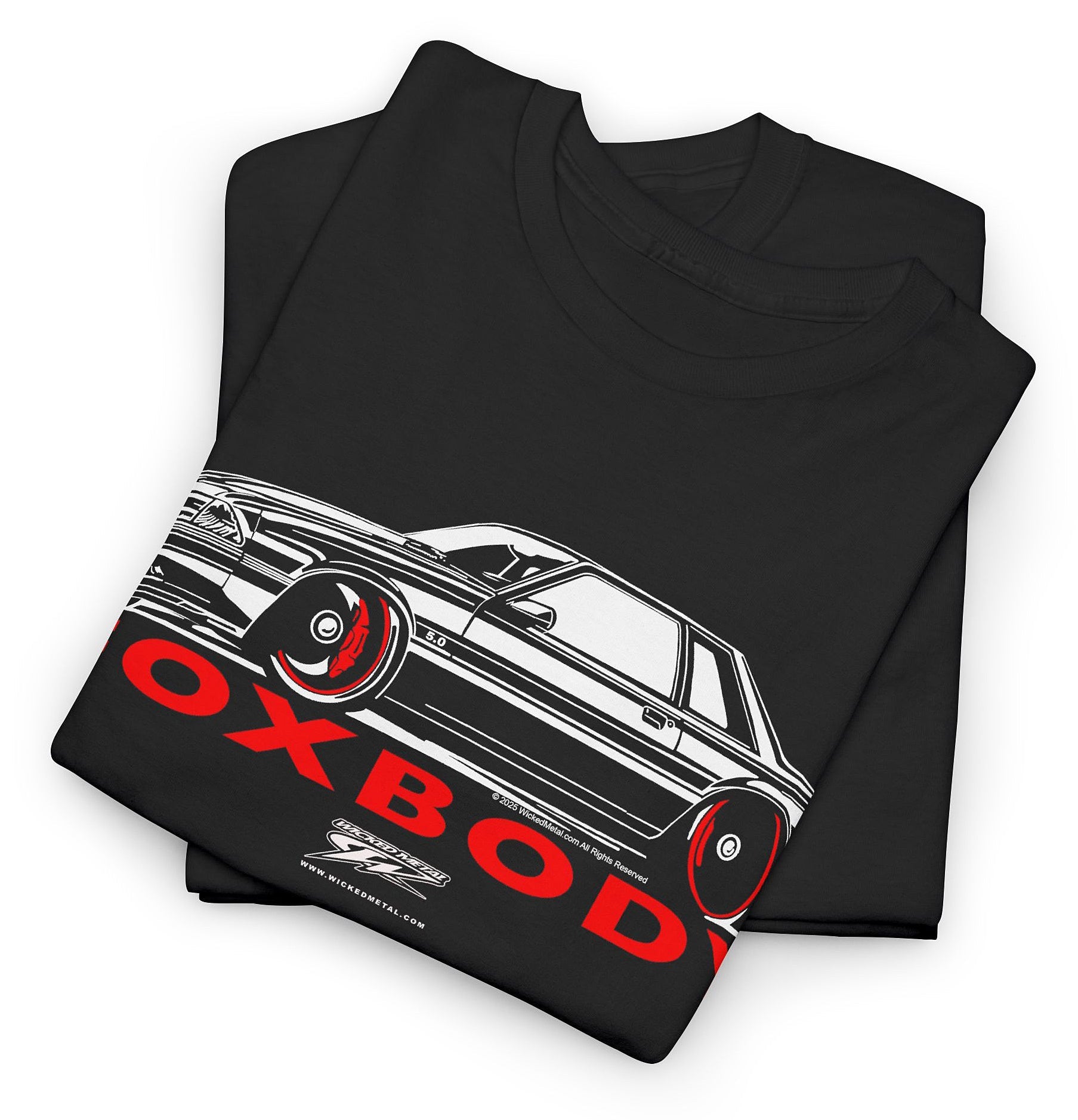 Mustang Foxbody Stylized t shirt - Wicked Metal - Wicked Metal