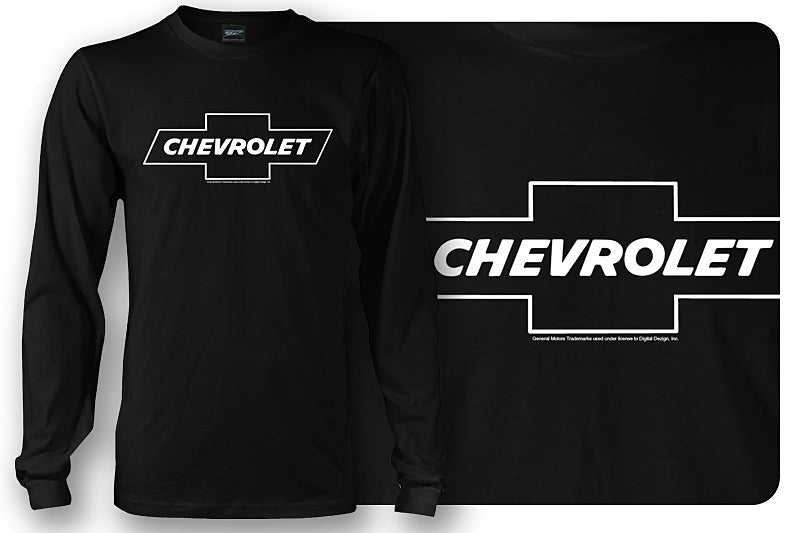 Chevy Bowtie LS t shirt logo - Black - Wicked Metal