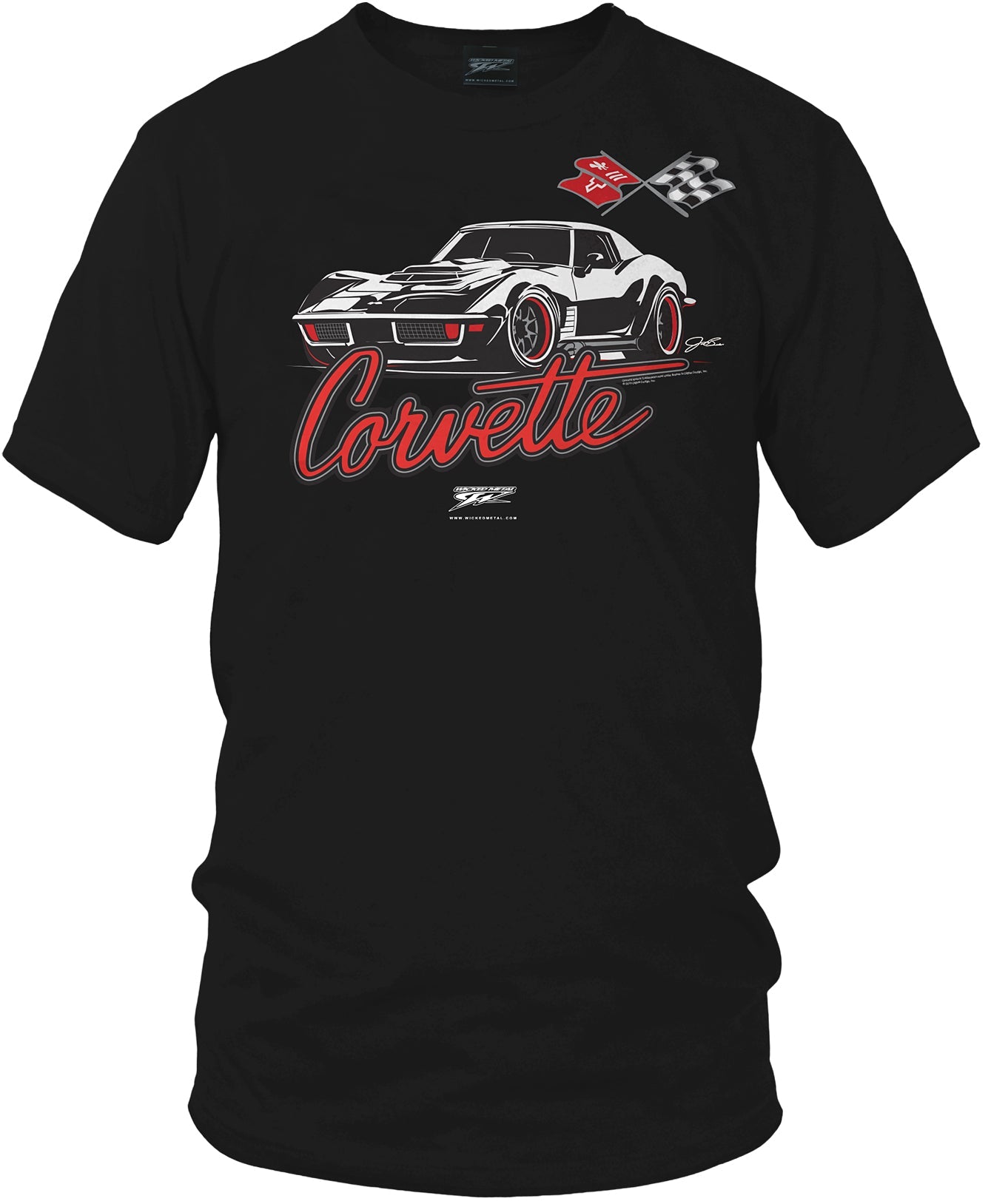 Corvette c3 Stylized - Corvette C3 Stylized logo shirt - Wicked Metal