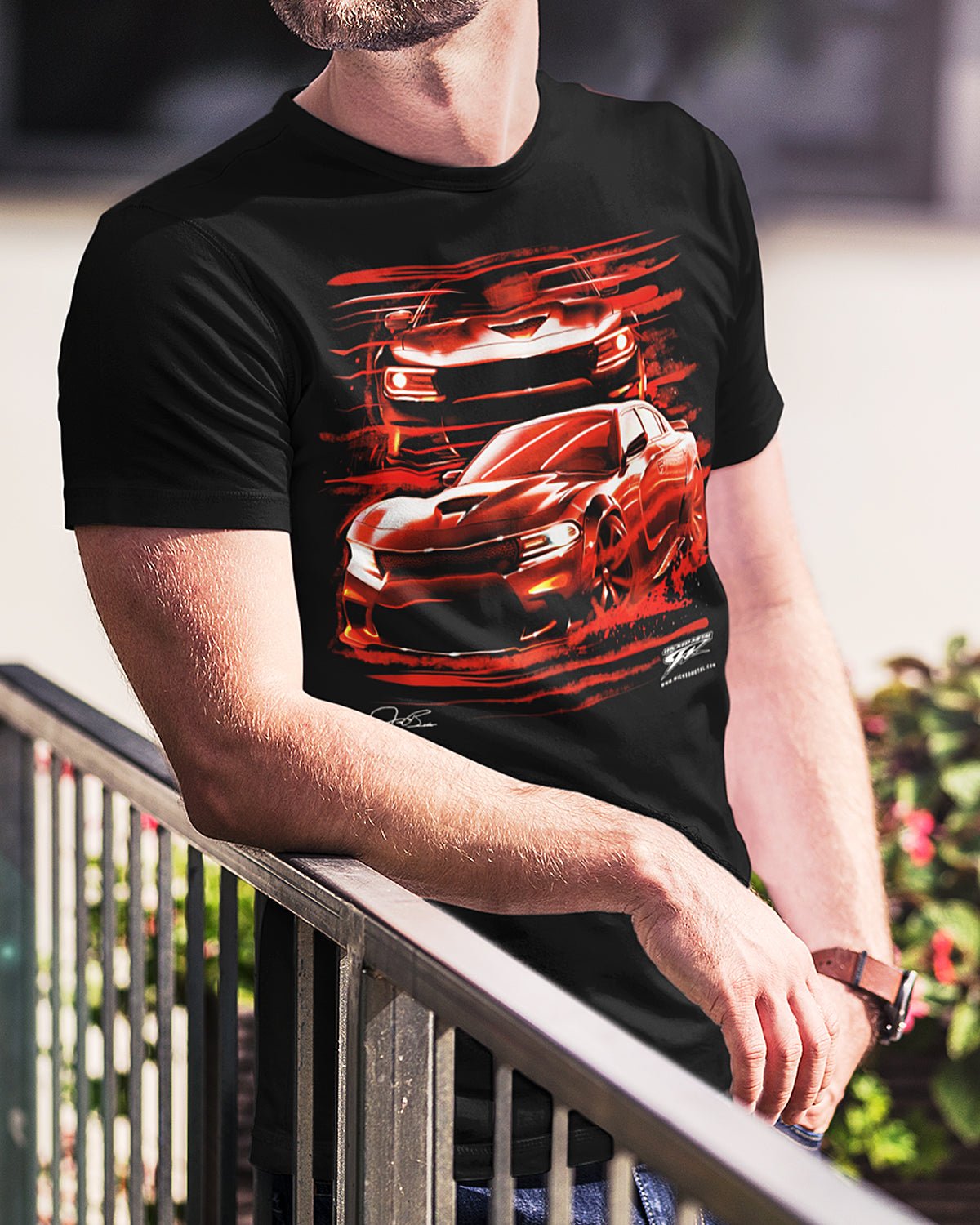 Dodge Charger Gone Red - Muscle Car T-Shirt - Charger t-Shirt - Wicked Metal