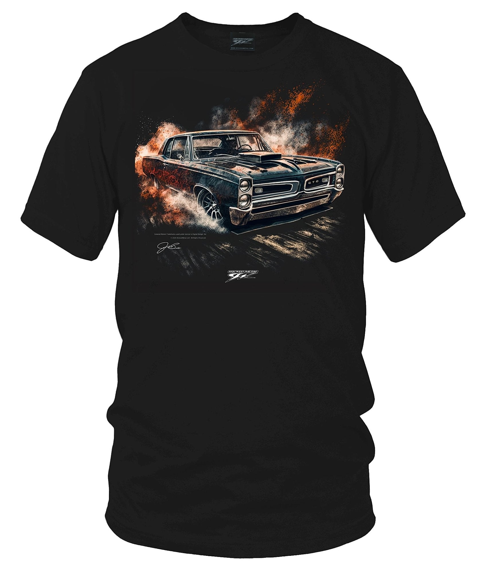 Pontiac 1966 GTO Distressed Shirt - Muscle Car T-Shirt - 1966 GTO - Wicked Metal