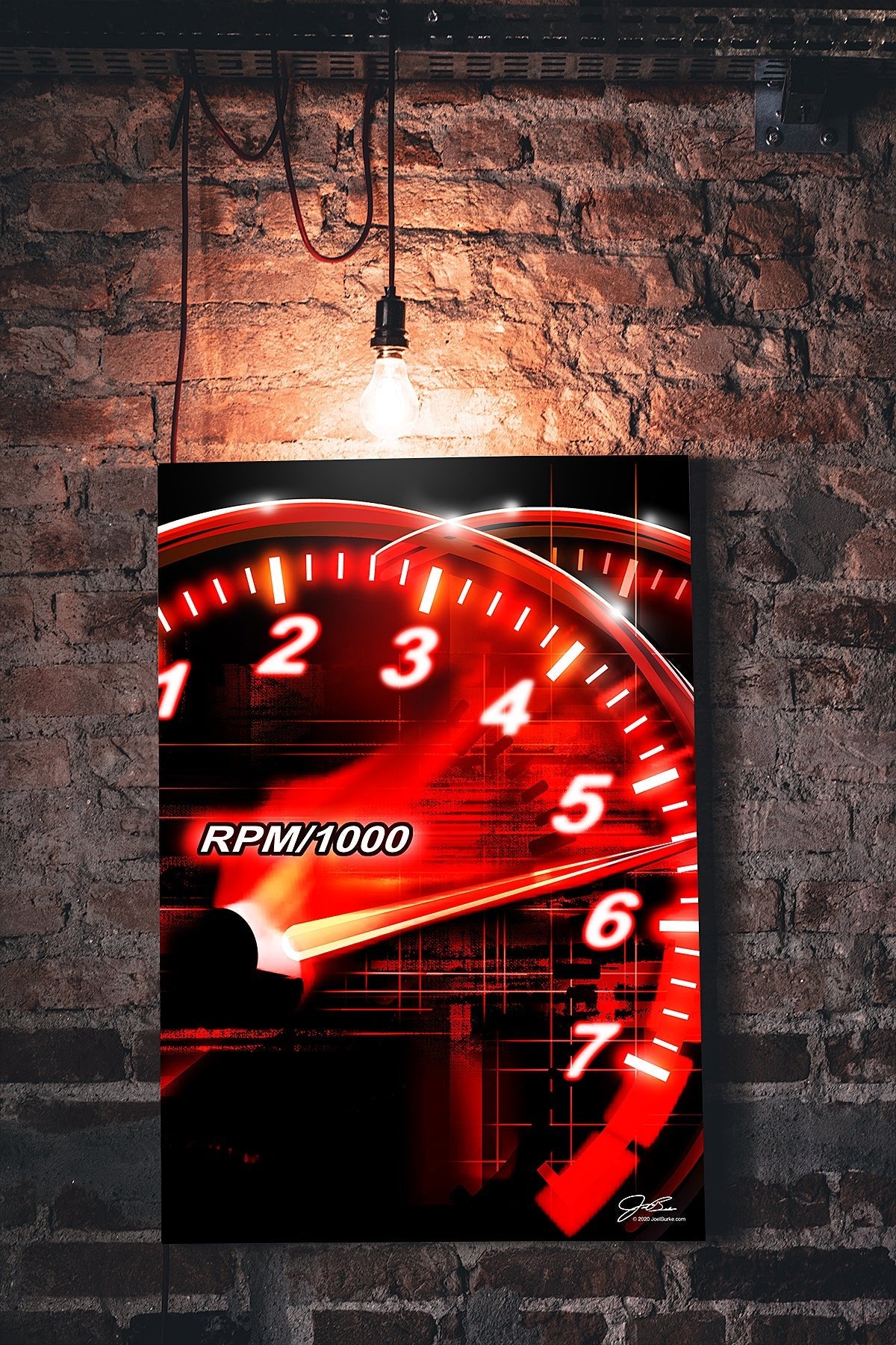 Speedo Redline wall art - garage art
