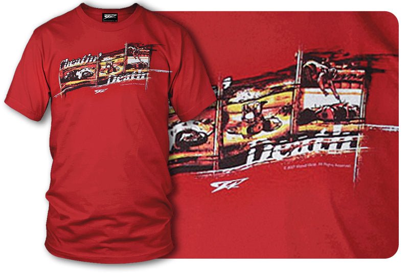 Sport bike shirts - Cheatin' Death (Red) - Wicked Metal