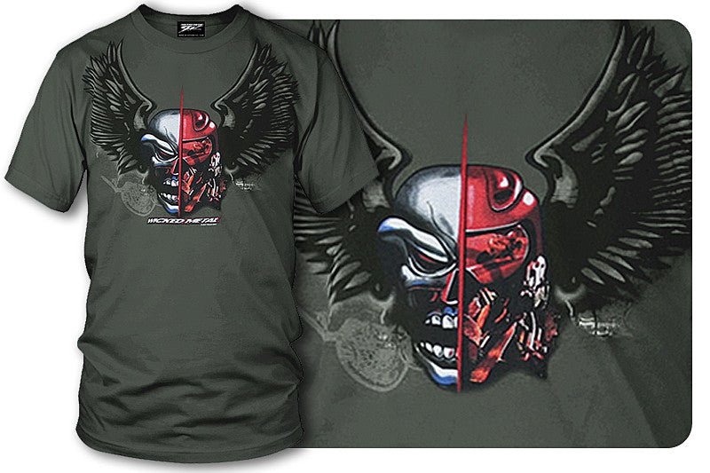 Sport bike shirts - Fighter Pilot (OD Green) - Wicked Metal