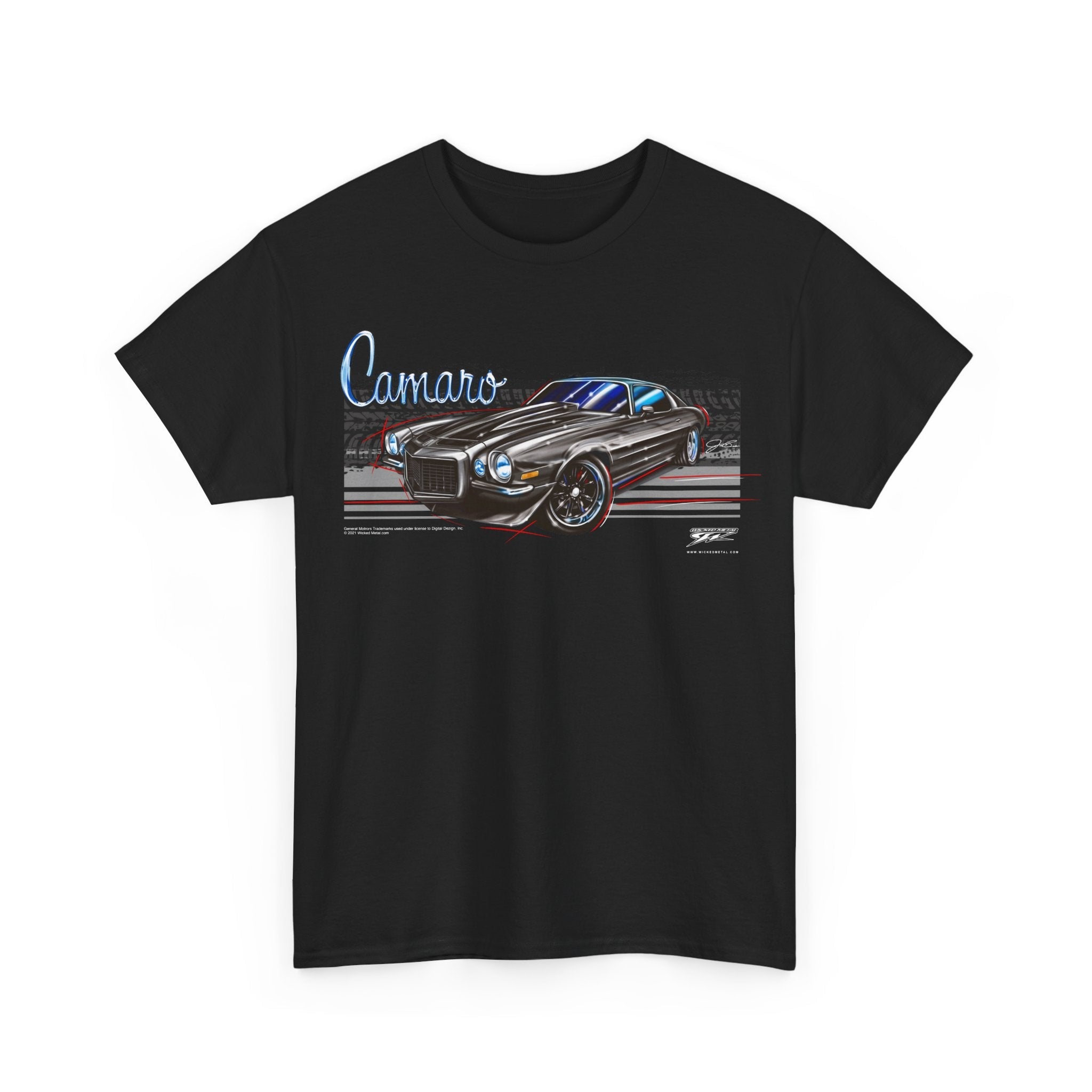 1971 Camaro - Stripes - Chevy Camaro t shirt - Wicked Metal