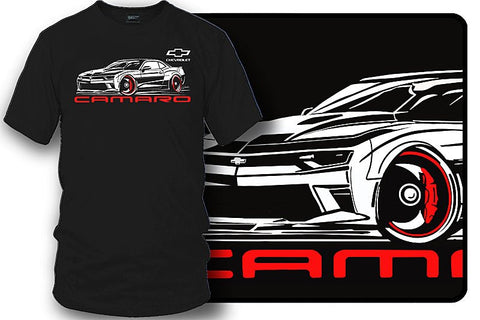 Image of 6th Gen Camaro Stylized - Chevy Camaro t shirt - Wicked Metal