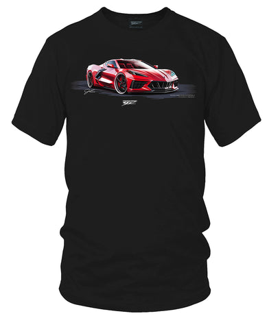 Image of Corvette c8  - Corvette C8 Red shirt