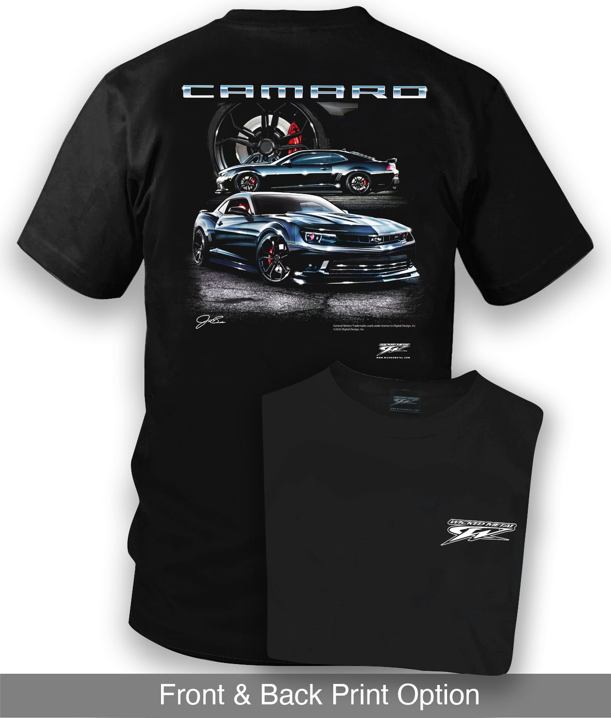 Camaro ZL1 5th Gen - 2010s ZL1 Camaro Custom - Chevy Camaro t shirt - Wicked Metal - Wicked Metal