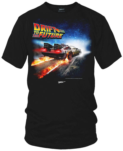 Drift to the Future - Delorean DMC t shirt
