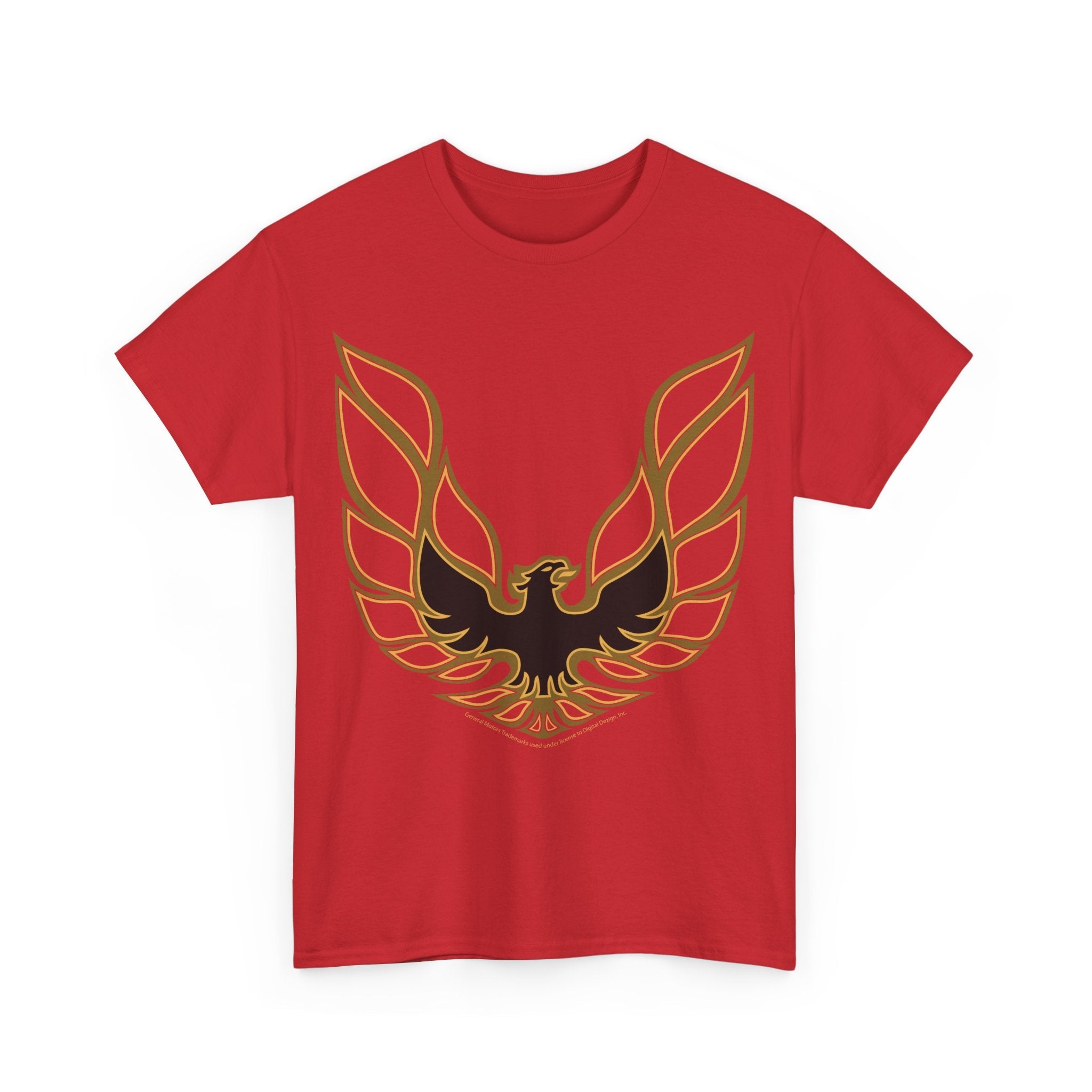 Firebird Trans Am t shirt hood decal - Red - Wicked Metal