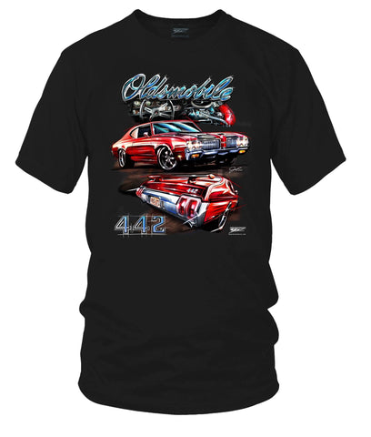Image of Oldsmobile 442 - 1970 Oldsmobile 442 T-Shirt - Olds t-Shirt - Wicked Metal