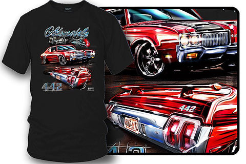 Image of Oldsmobile 442 - 1970 Oldsmobile 442 T-Shirt - Olds t-Shirt - Wicked Metal