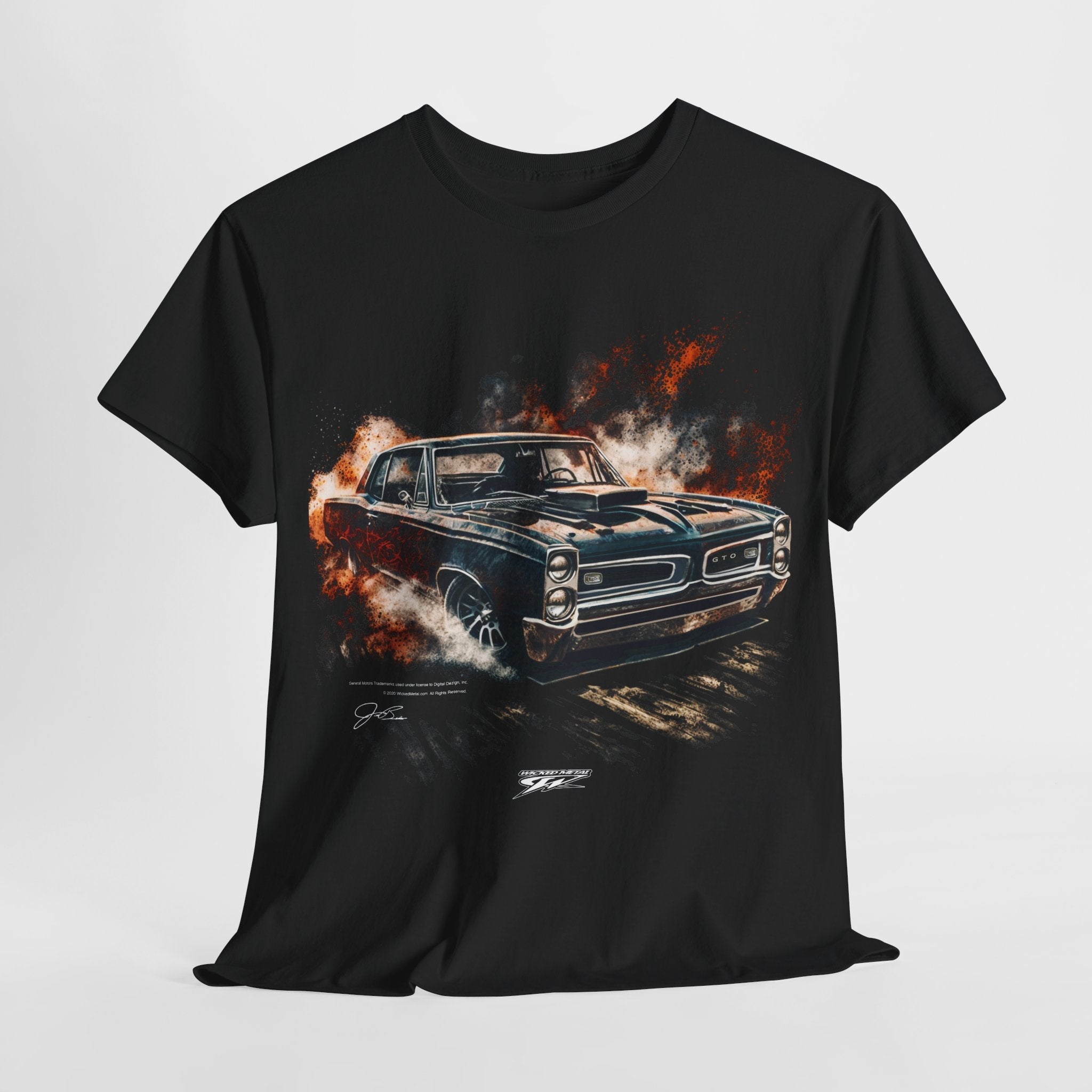 Pontiac 1966 GTO Distressed Shirt - Muscle Car T-Shirt - 1966 GTO - Wicked Metal