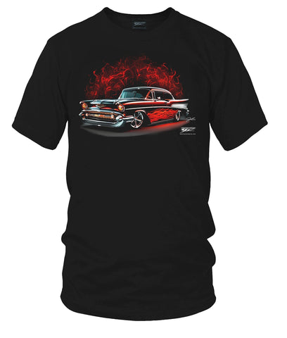 Image of 1957 Chevy Bel Air - Bel Air T-Shirt - 57 Chevy t-Shirt - Wicked Metal