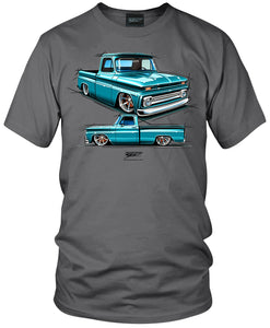 1964 Chevy Teal C-10 - Truck T-Shirt - Chevy c-10 t-Shirt - Wicked Metal