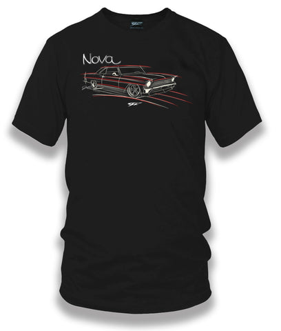 Image of 1966 Chevy Nova Stylized - Nova T-Shirt - Chevy Nova t-Shirt - Wicked Metal