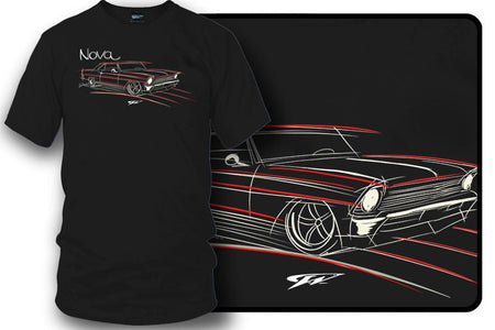 1966 Chevy Nova Stylized - Nova T-Shirt - Chevy Nova t-Shirt - Wicked Metal