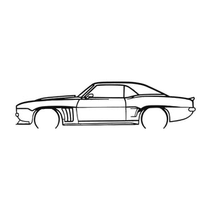 1967 Camaro metal wall art - Wicked Metal