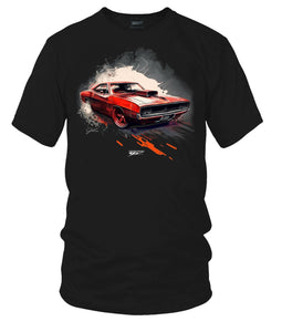 1969 Dodge Red Charger Blast - Muscle Car T-Shirt - Charger t-Shirt - Wicked Metal