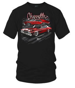 1969 Red Chevelles Shirt - Muscle Car T-Shirt - 1969 Chevelle - Wicked Metal
