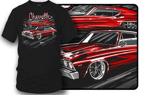 Image of 1969 Red Chevelles Shirt - Muscle Car T-Shirt - 1969 Chevelle - Wicked Metal