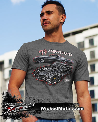 Image of 1979 Black Camaro - Chevy Camaro t shirt - Wicked Metal