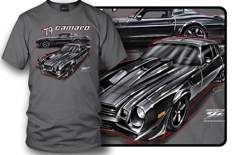 Image of 1979 Black Camaro - Chevy Camaro t shirt - Wicked Metal