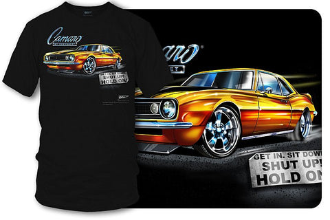 Image of 67 Camaro - Get In, Hold On - Chevy Camaro t shirt - Wicked Metal