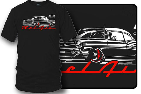 Image of Bel Air Stylized 1957 Chevy - Bel Air T-Shirt - 57 Chevy t-Shirt - Wicked Metal