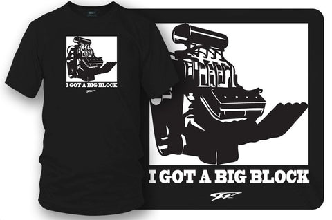 Image of Big Block t-shirt, drag racing, muscle car shirt - Wicked Metal - Wicked Metal