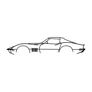 C3 Corvette Metal Car Wall Art - Wicked Metal