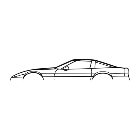 Image of C4 Corvette Automotive Metal Wall art - Wicked Metal