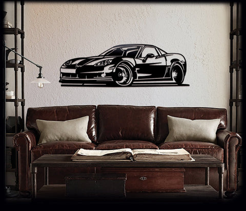 Image of C6 Corvette Automotive Metal Wall art - Wicked Metal