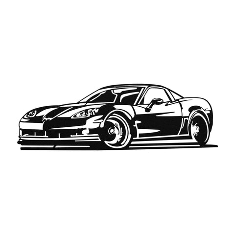 Image of C6 Corvette Automotive Metal Wall art - Wicked Metal