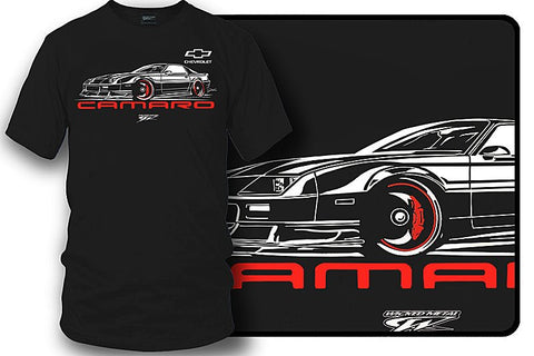 Image of Camaro 3rd Gen Stylized - 80s Camaro - Chevy Camaro t shirt - Wicked Metal - Wicked Metal