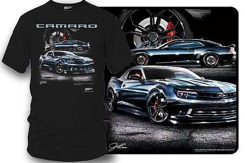 Image of Camaro ZL1 5th Gen Stylized - 2010s ZL1 Camaro - Chevy Camaro t shirt - Wicked Metal - Wicked Metal