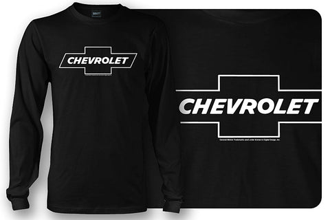 Image of Chevy Bowtie LS t shirt logo - Black - Wicked Metal