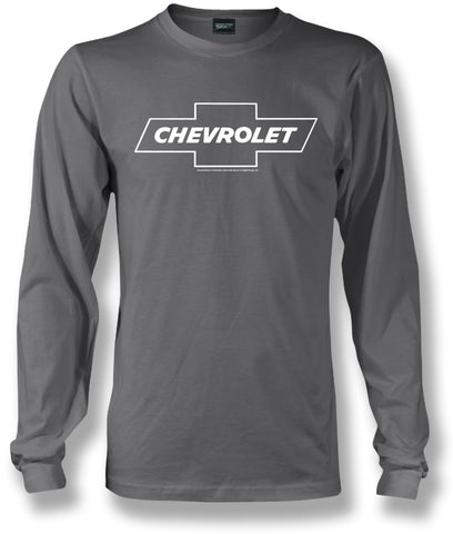 Image of Chevy Bowtie LS t shirt logo - Grey Long Sleeve shirt - Wicked Metal
