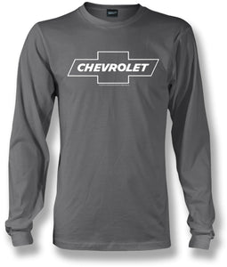 Chevy Bowtie LS t shirt logo - Grey Long Sleeve shirt - Wicked Metal