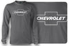 Chevy Bowtie LS t shirt logo - Grey Long Sleeve shirt - Wicked Metal