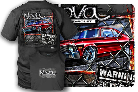 Image of Chevy Nova Warning - Muscle Car Shirt - Wicked Metal