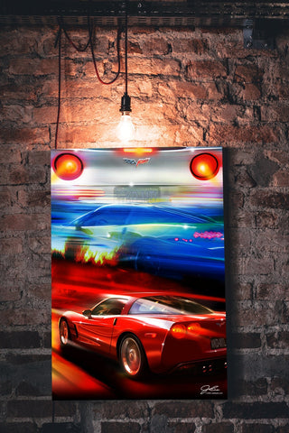 Image of Corvette Best Weekends wall art - garage art - Wicked Metal